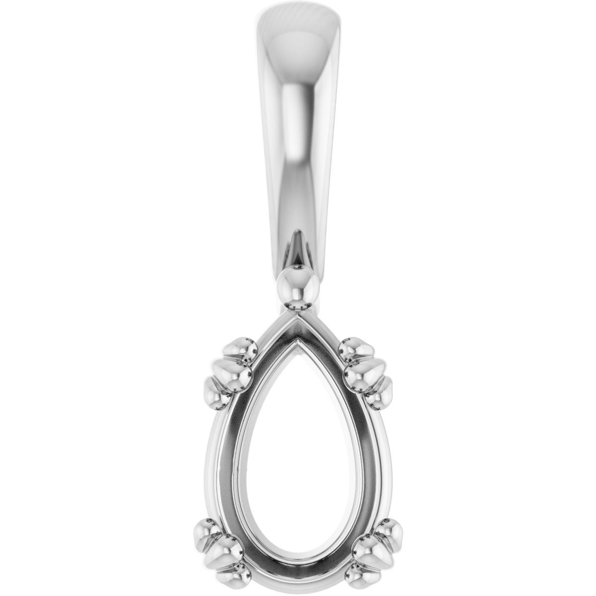 Decorative Prong Solitaire Pendant