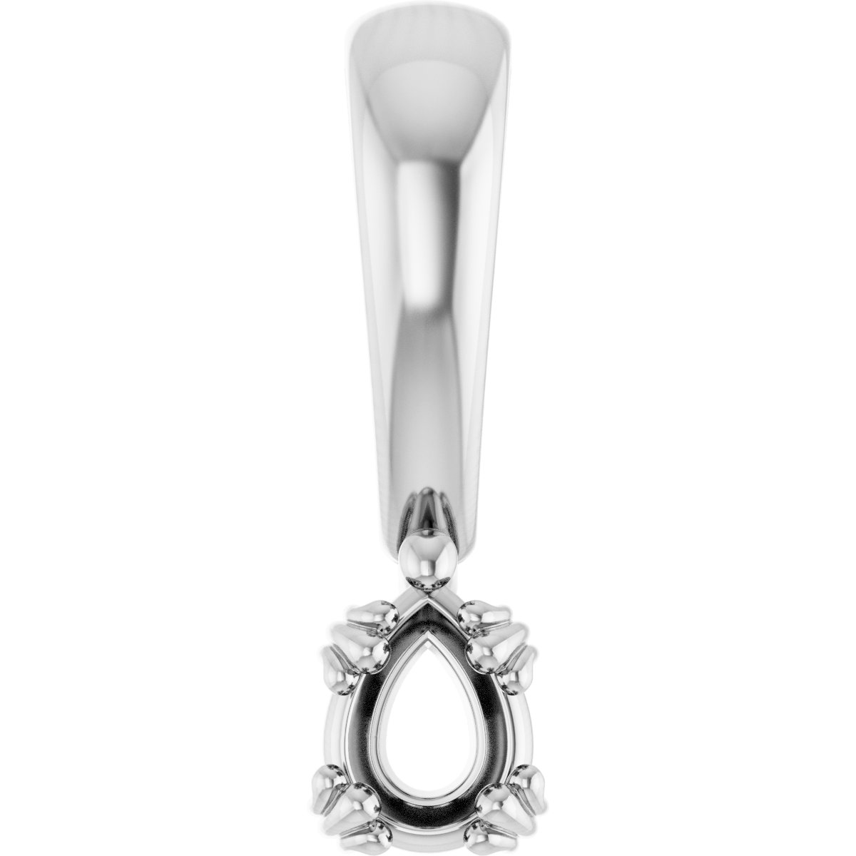 Decorative Prong Solitaire Pendant
