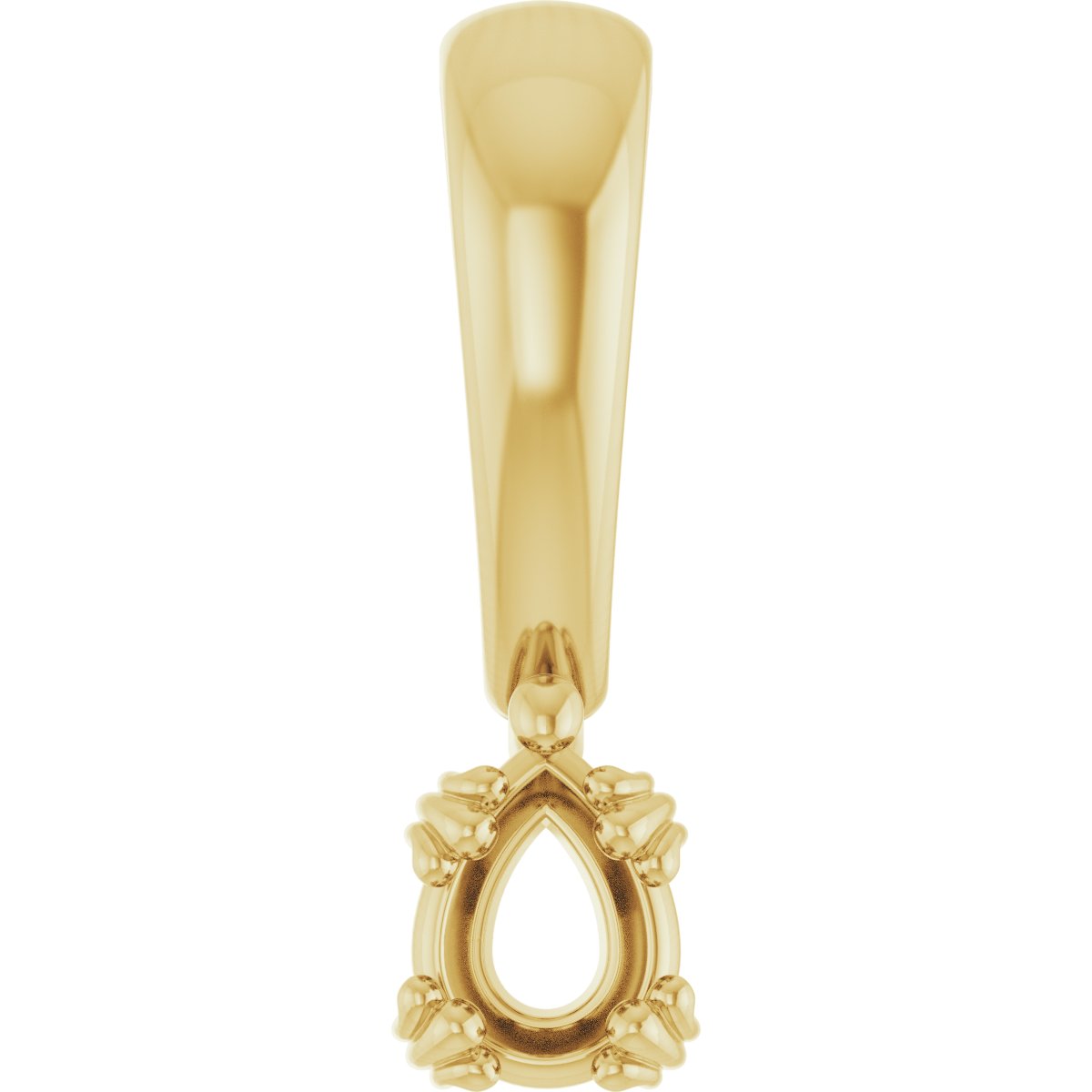 Decorative Prong Solitaire Pendant