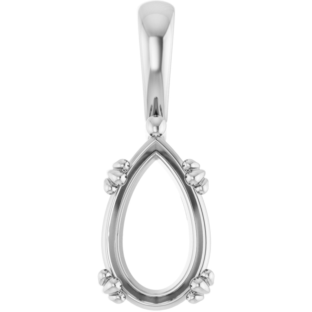Decorative Prong Solitaire Pendant