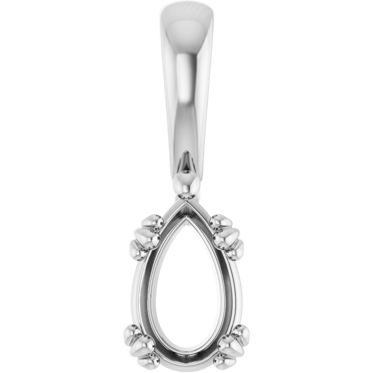 Decorative Prong Solitaire Pendant