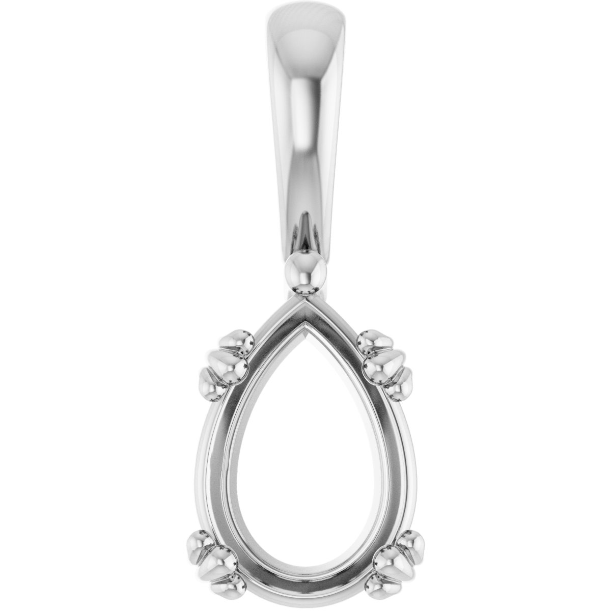 Decorative Prong Solitaire Pendant