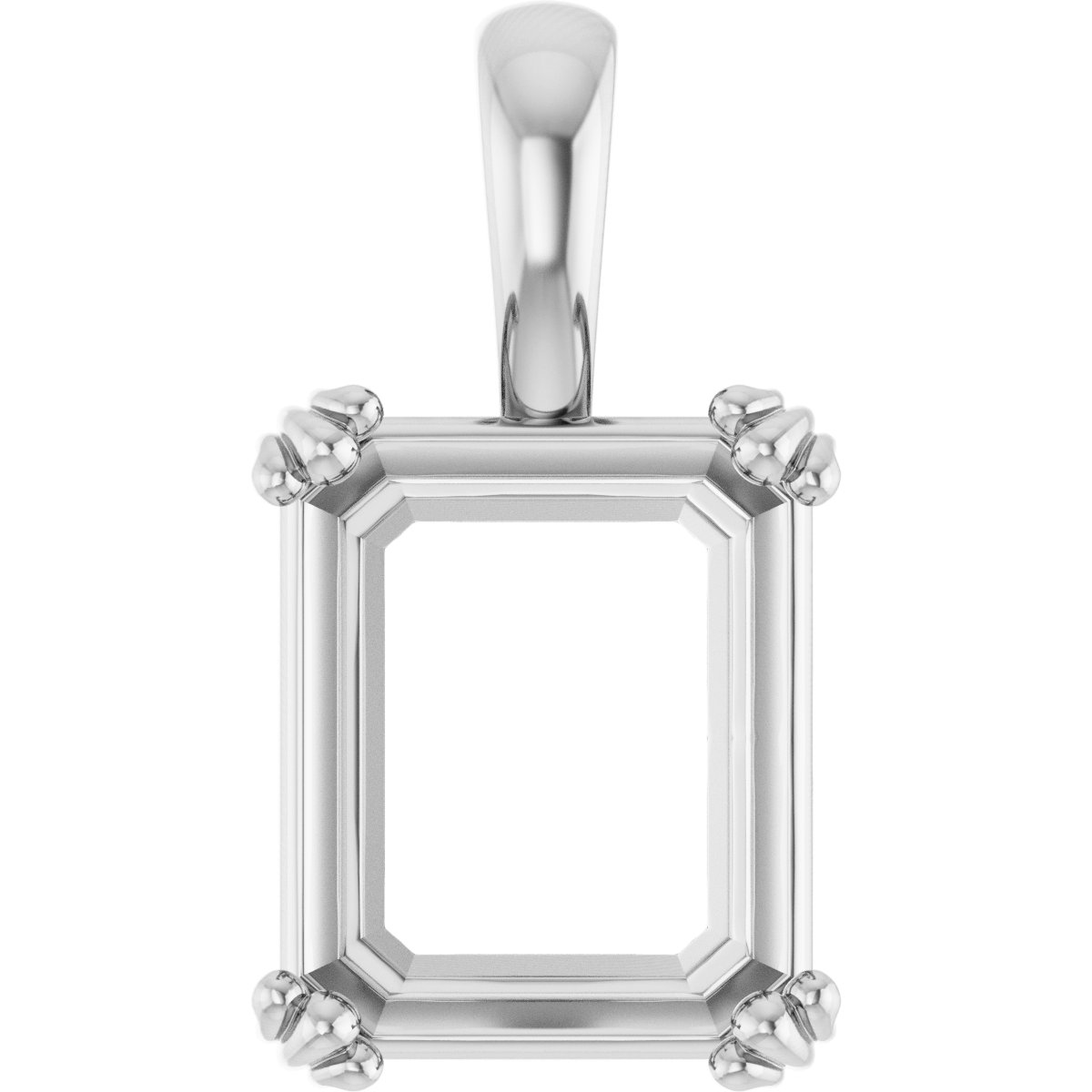 Decorative Prong Solitaire Pendant