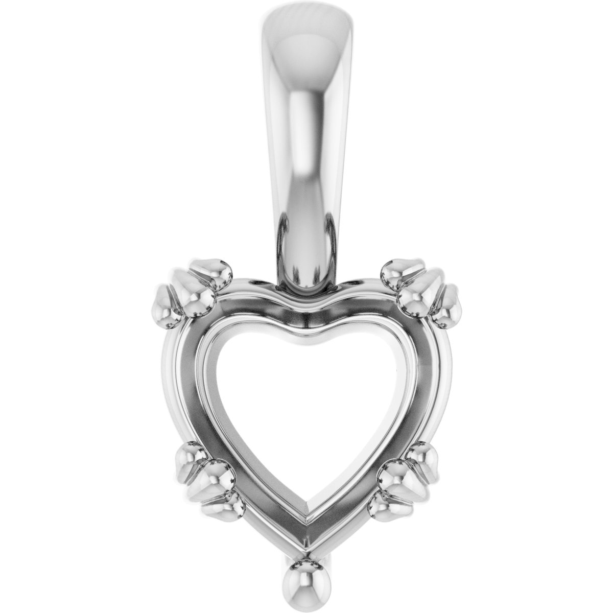 Decorative Prong Solitaire Pendant