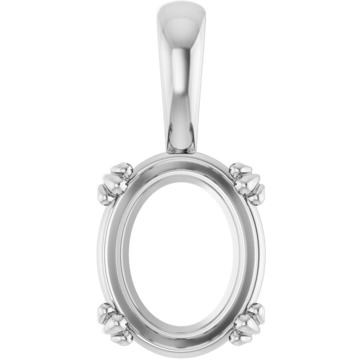 Decorative Prong Solitaire Pendant