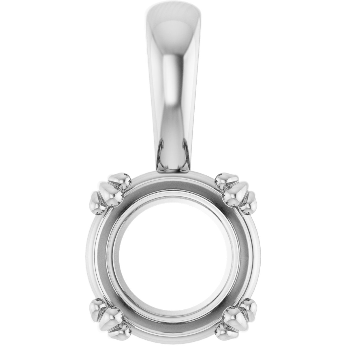 Decorative Prong Solitaire Pendant
