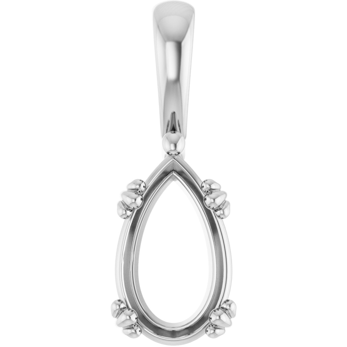 Decorative Prong Solitaire Pendant