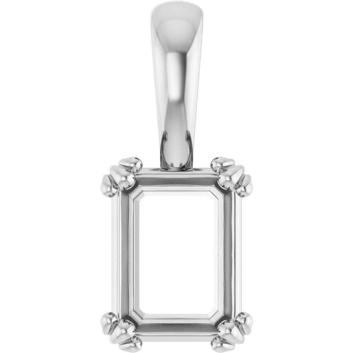 Decorative Prong Solitaire Pendant