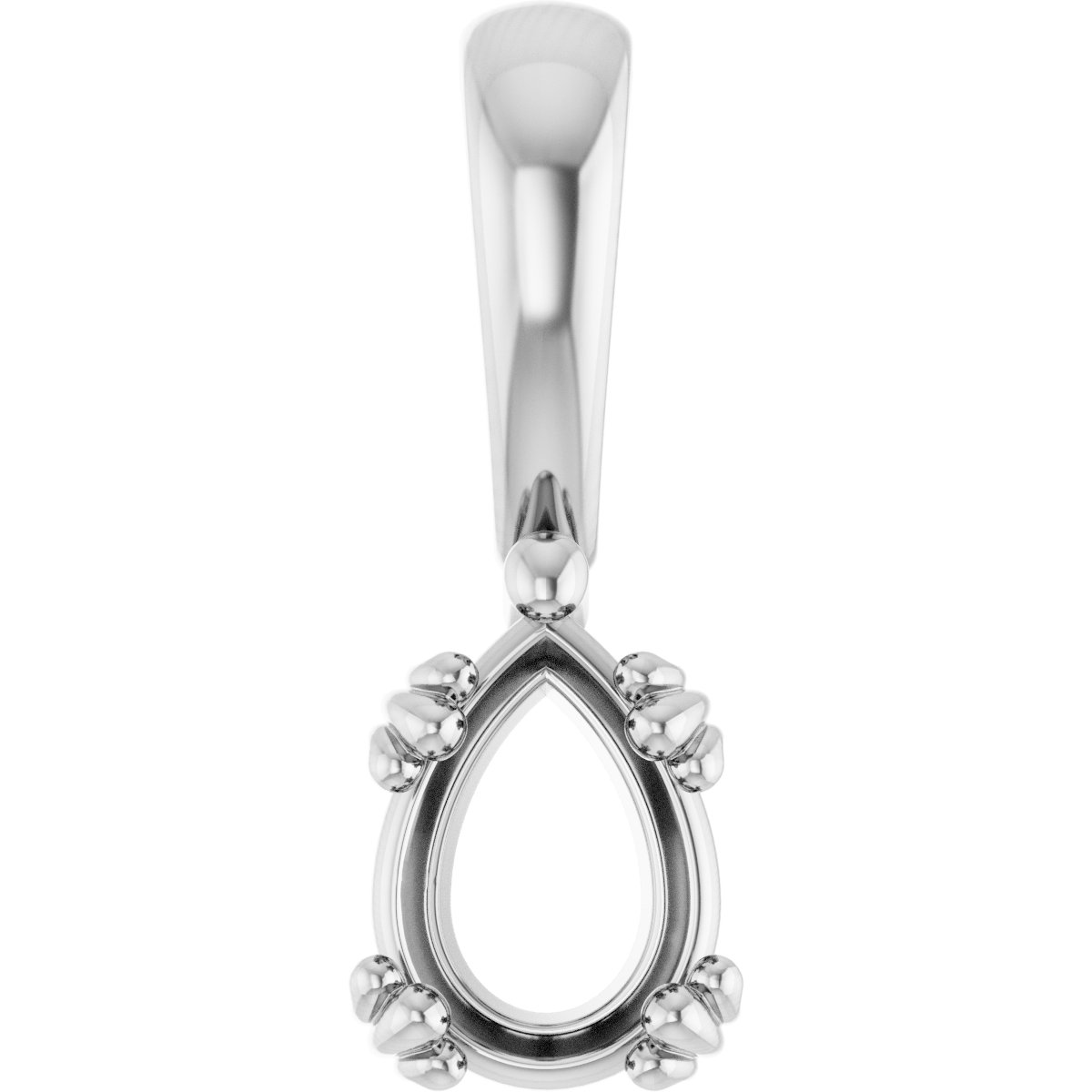 Decorative Prong Solitaire Pendant