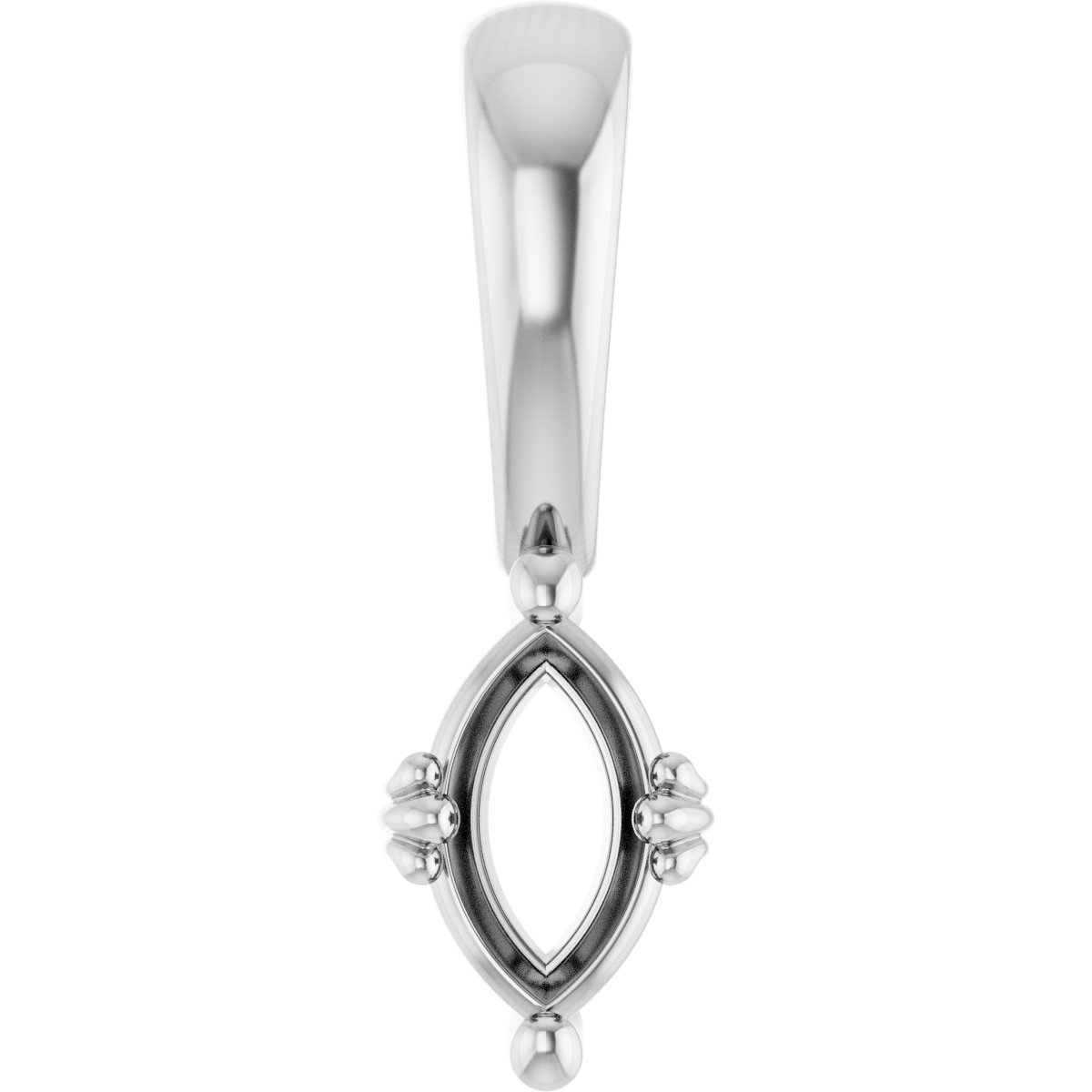 Decorative Prong Solitaire Pendant