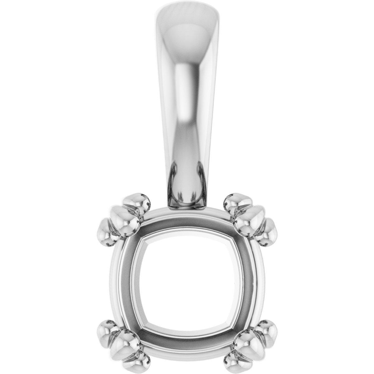 Decorative Prong Solitaire Pendant