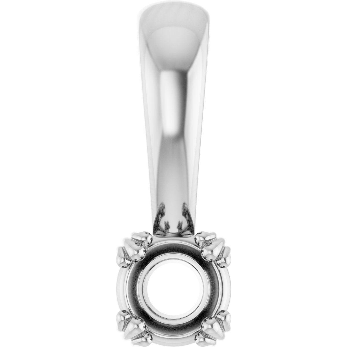 Decorative Prong Solitaire Pendant
