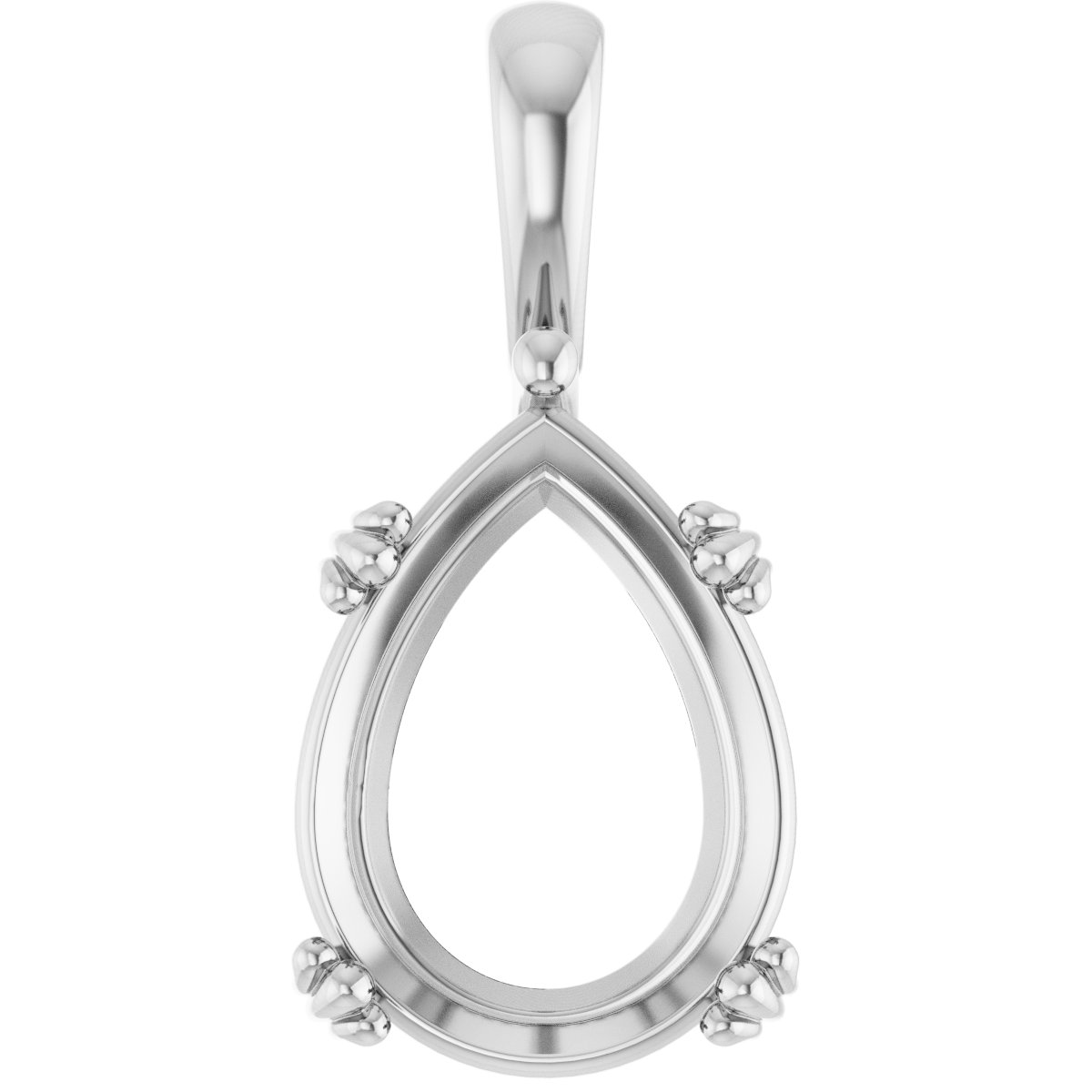 Decorative Prong Solitaire Pendant