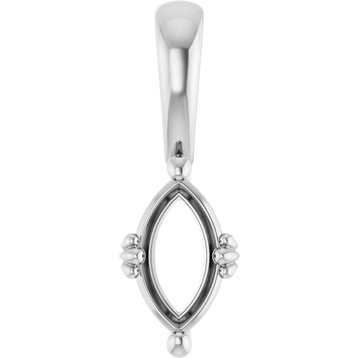 Decorative Prong Solitaire Pendant