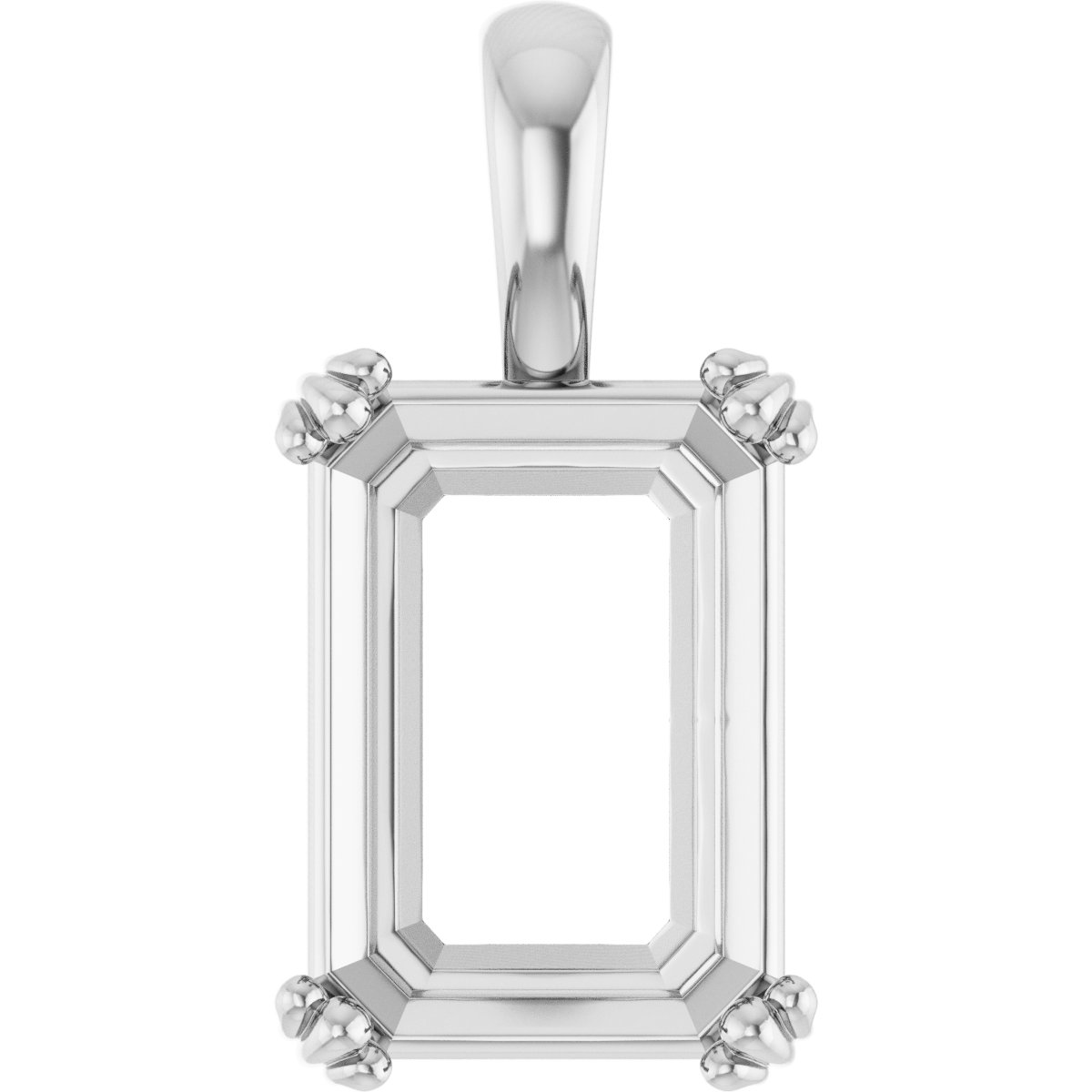 Decorative Prong Solitaire Pendant