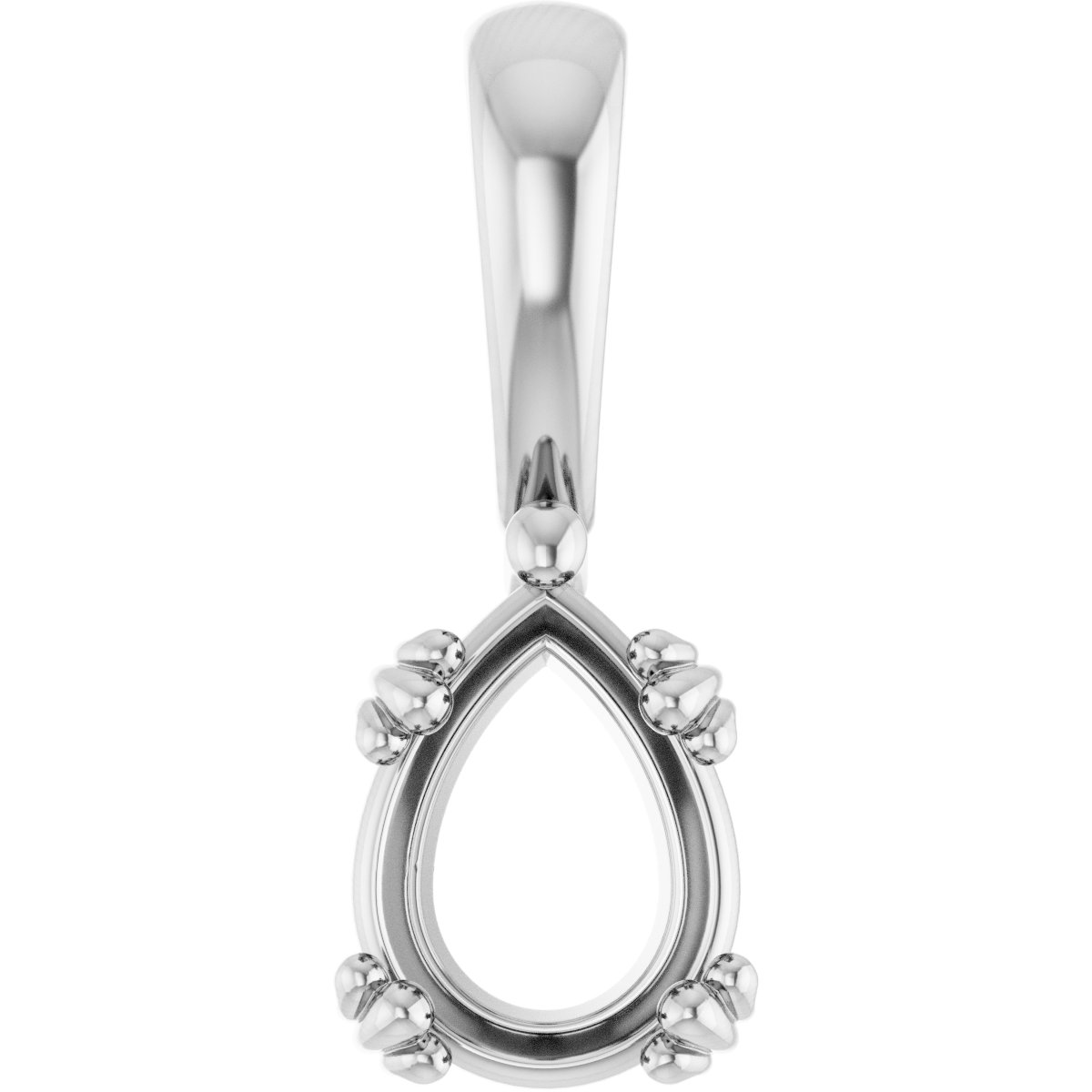 Decorative Prong Solitaire Pendant