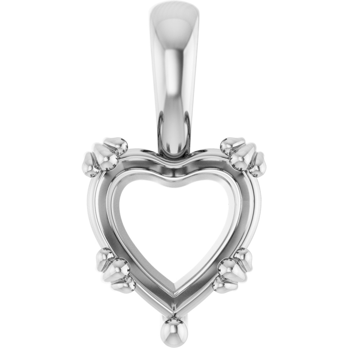 Decorative Prong Solitaire Pendant
