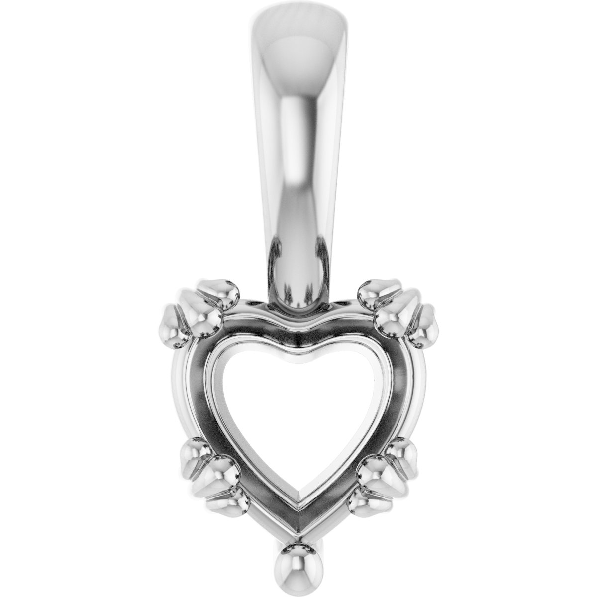 Decorative Prong Solitaire Pendant