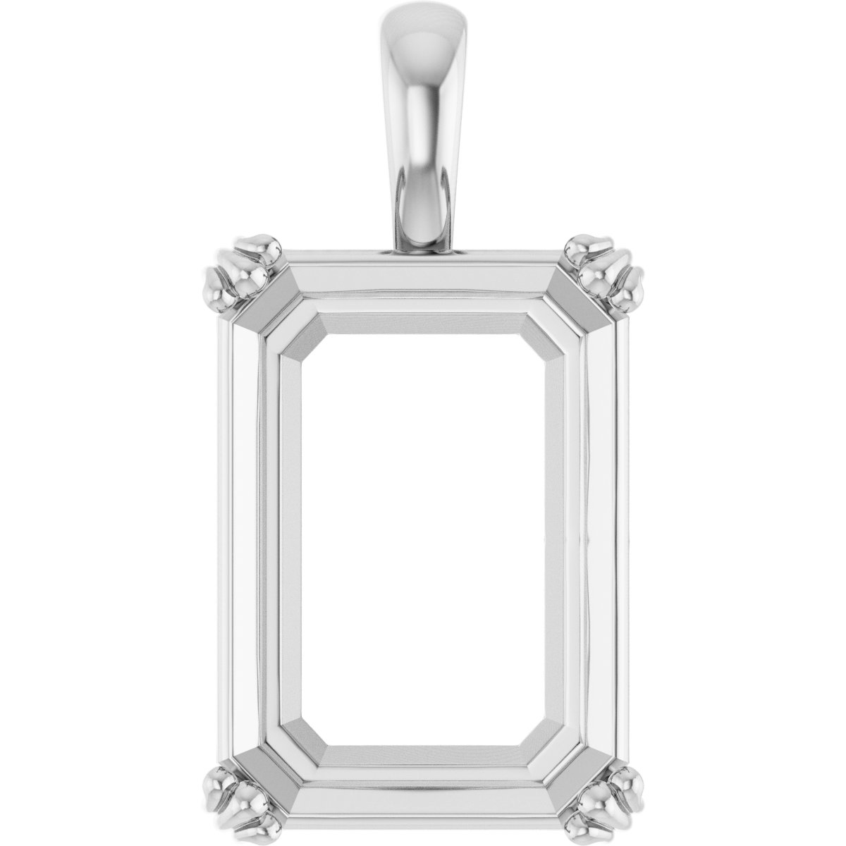 Decorative Prong Solitaire Pendant