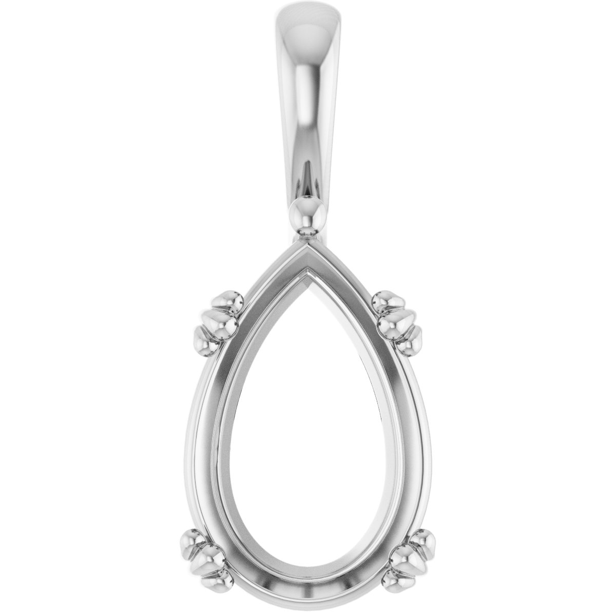 Decorative Prong Solitaire Pendant