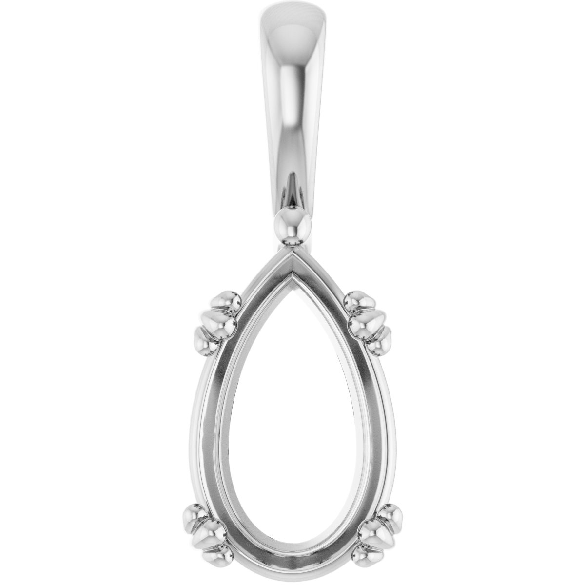 Decorative Prong Solitaire Pendant