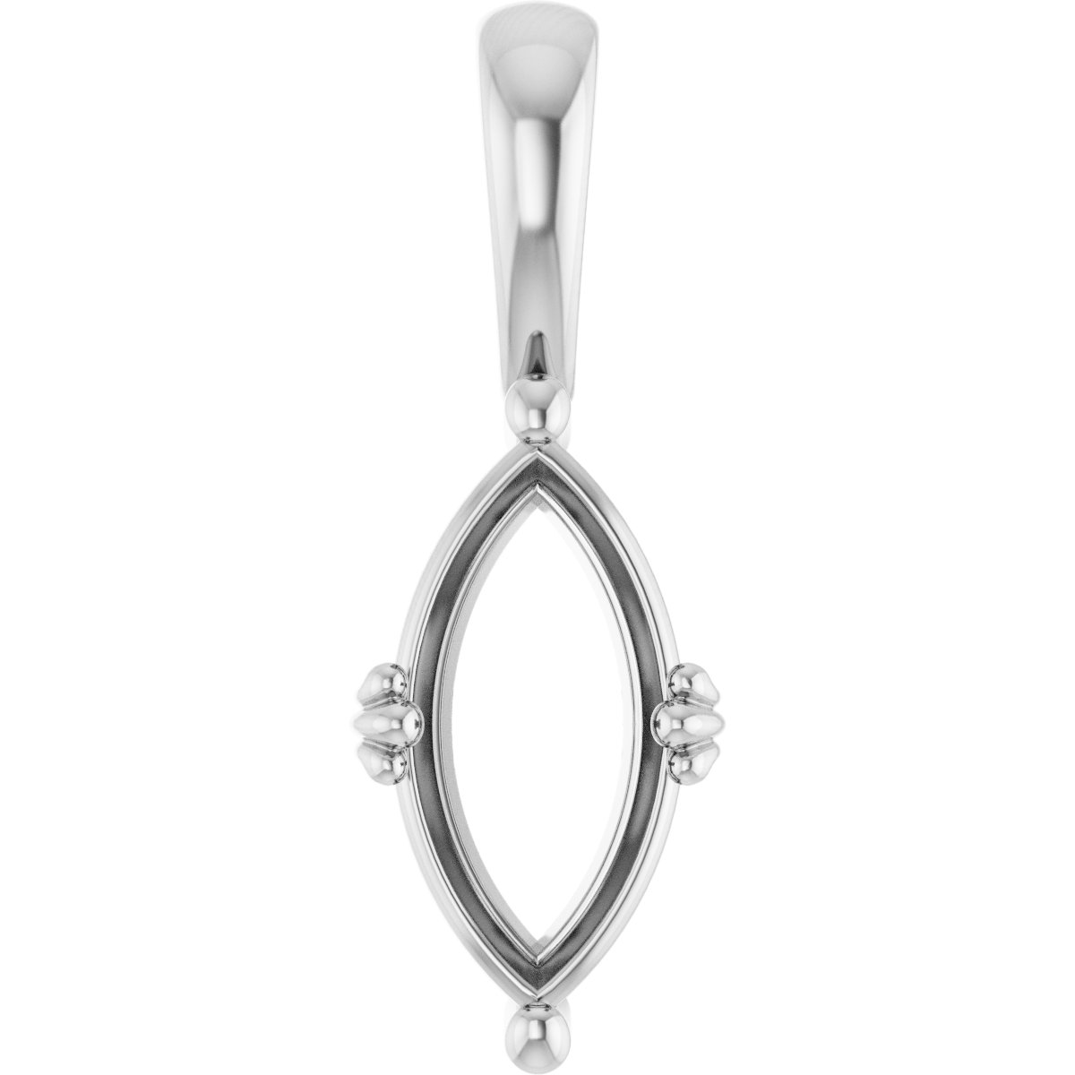 Decorative Prong Solitaire Pendant