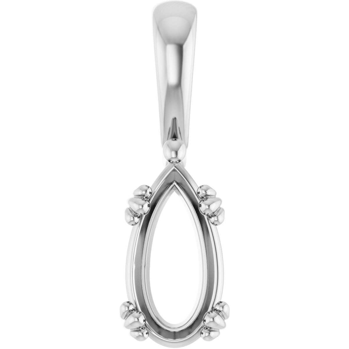 Decorative Prong Solitaire Pendant