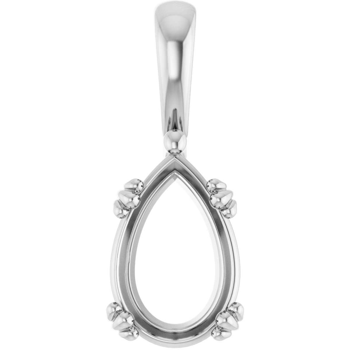 Decorative Prong Solitaire Pendant