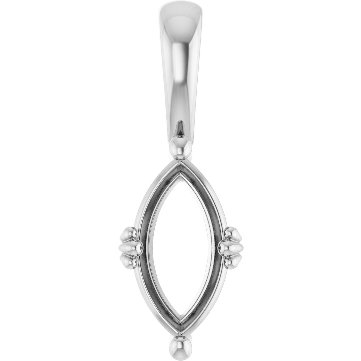 Decorative Prong Solitaire Pendant
