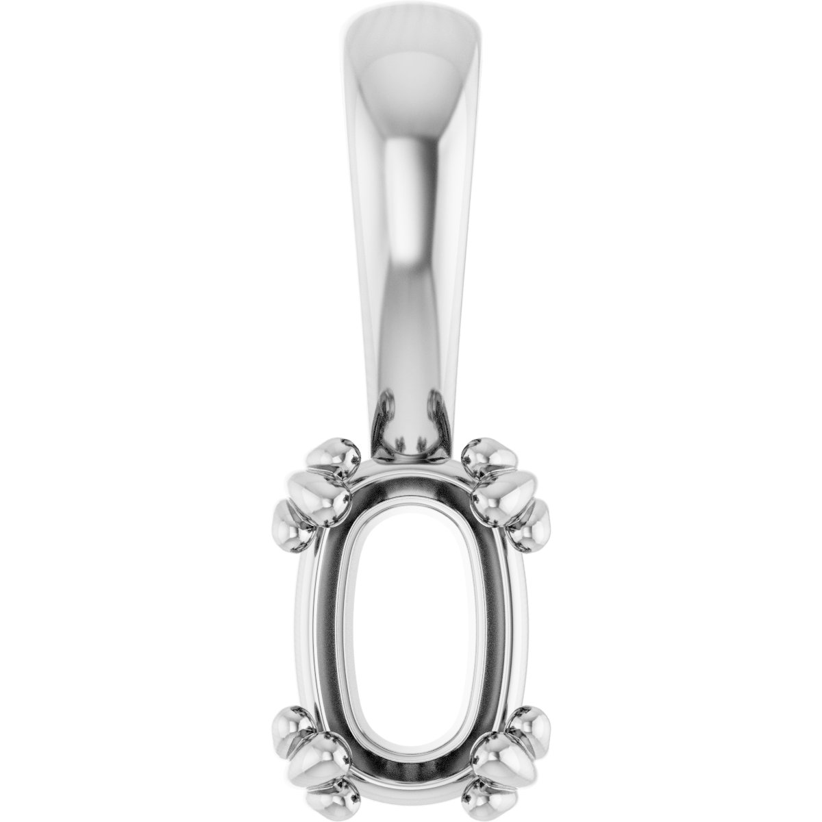Decorative Prong Solitaire Pendant