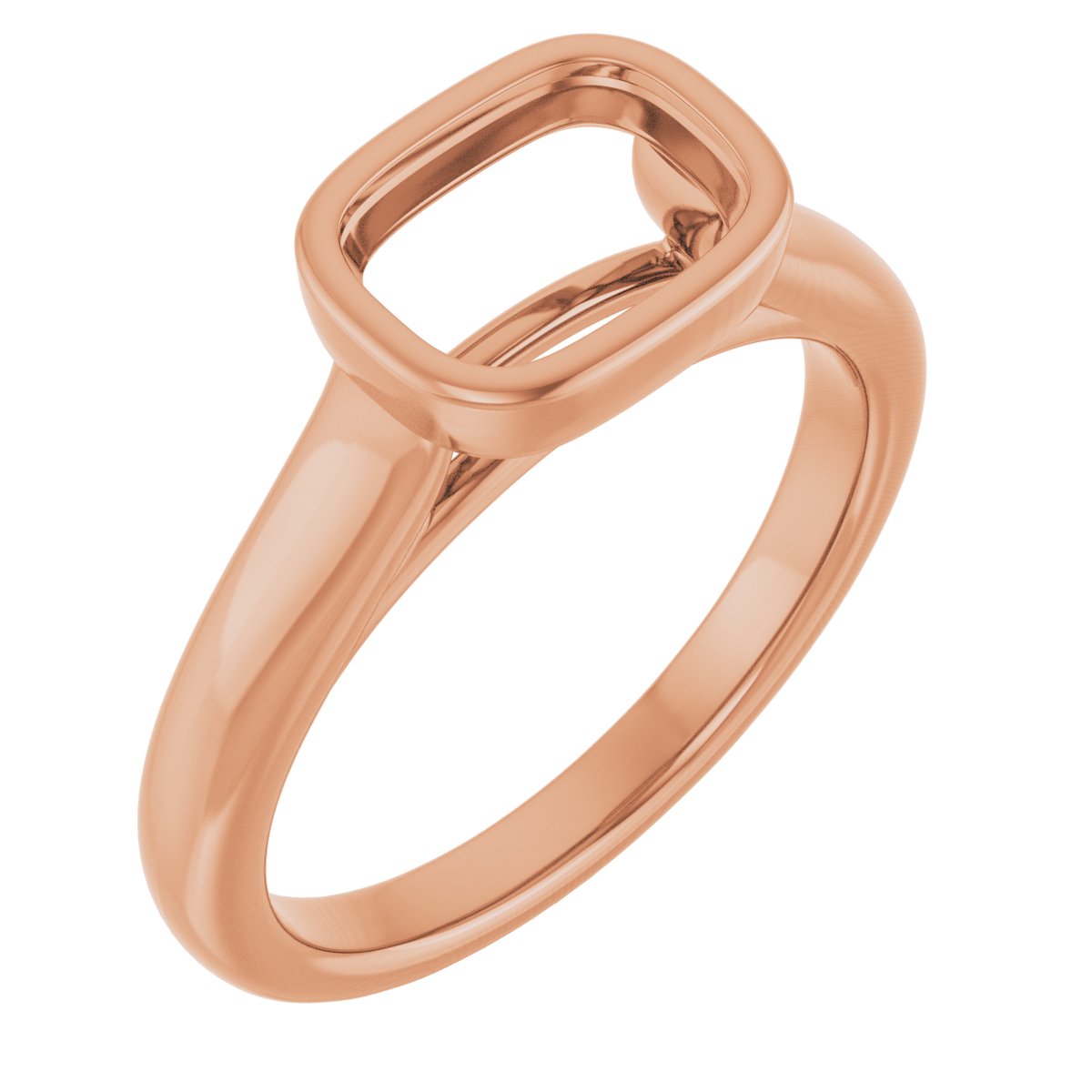 Bezel-Set Solitaire Engagement Ring or Band