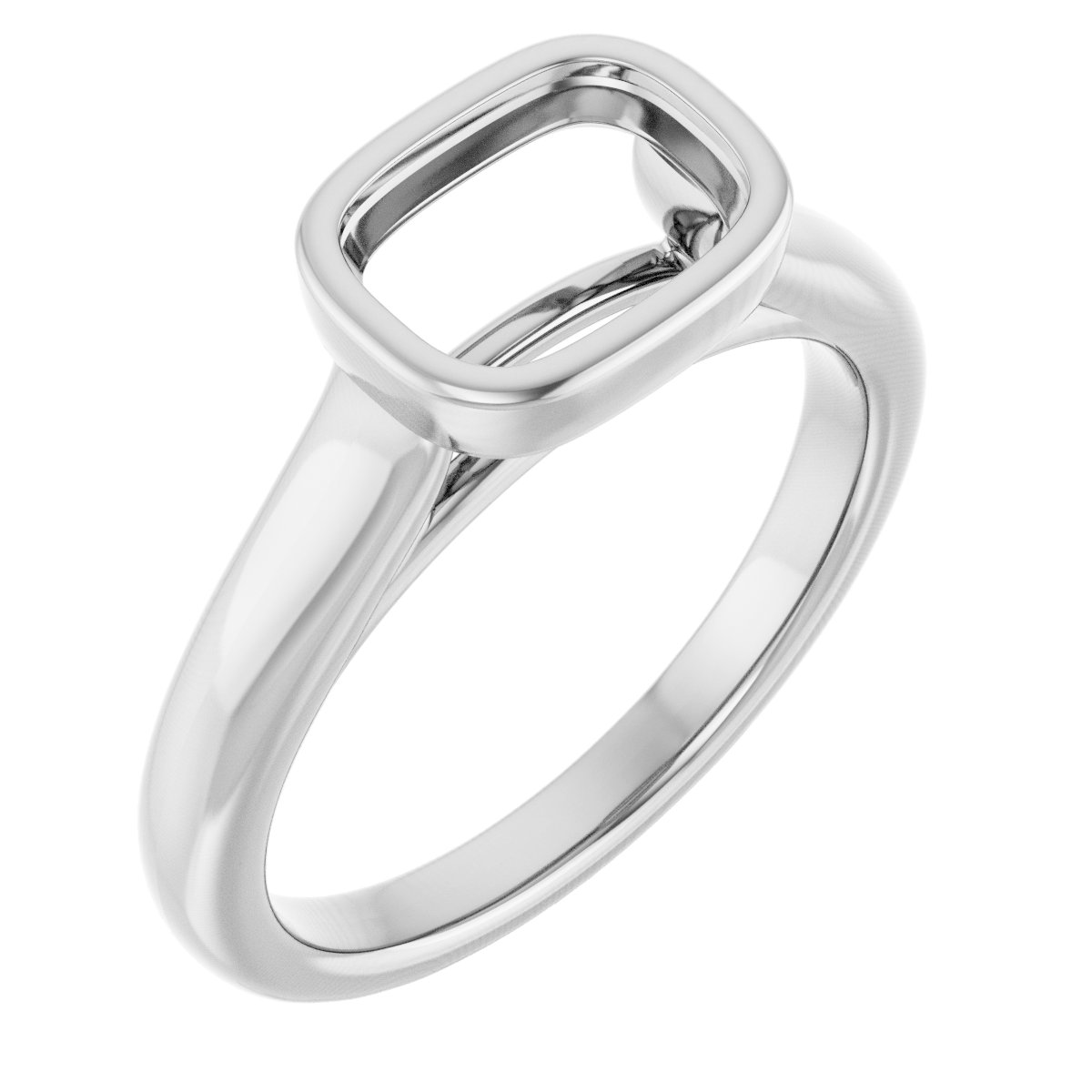 Bezel-Set Solitaire Engagement Ring or Band
