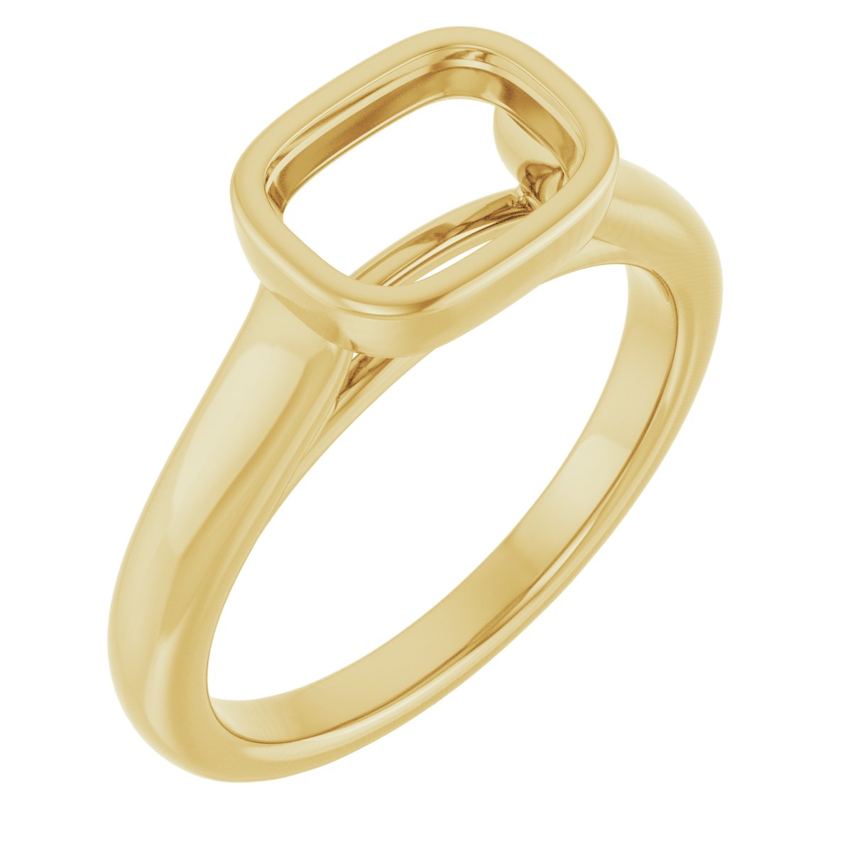 Bezel-Set Solitaire Engagement Ring or Band