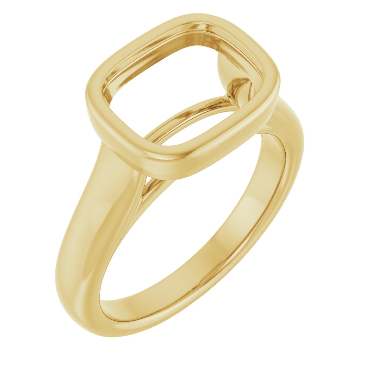 Bezel-Set Solitaire Engagement Ring or Band
