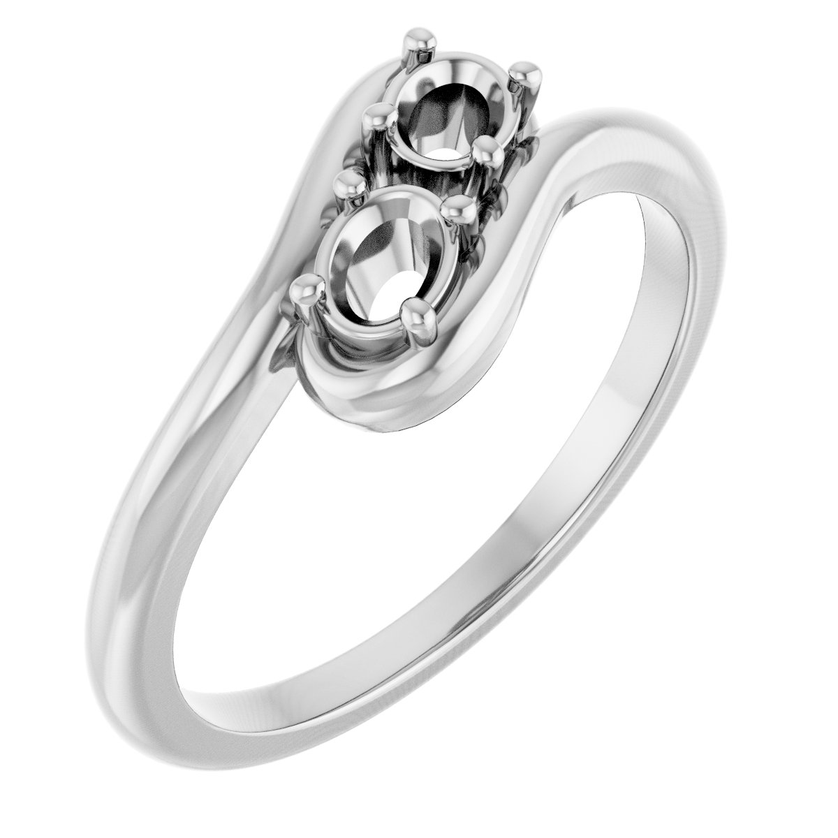 Two-Stone Bypass Ring