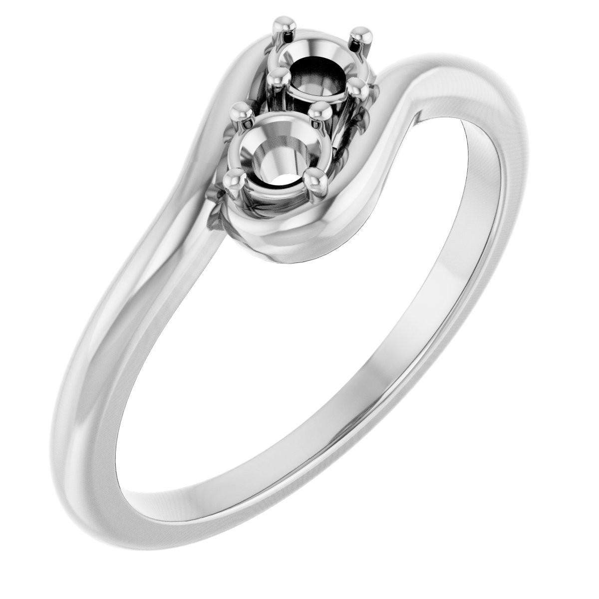 Two-Stone Bypass Ring
