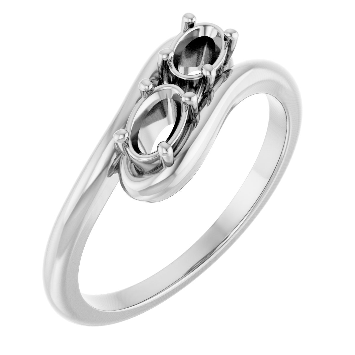 Two-Stone Bypass Ring