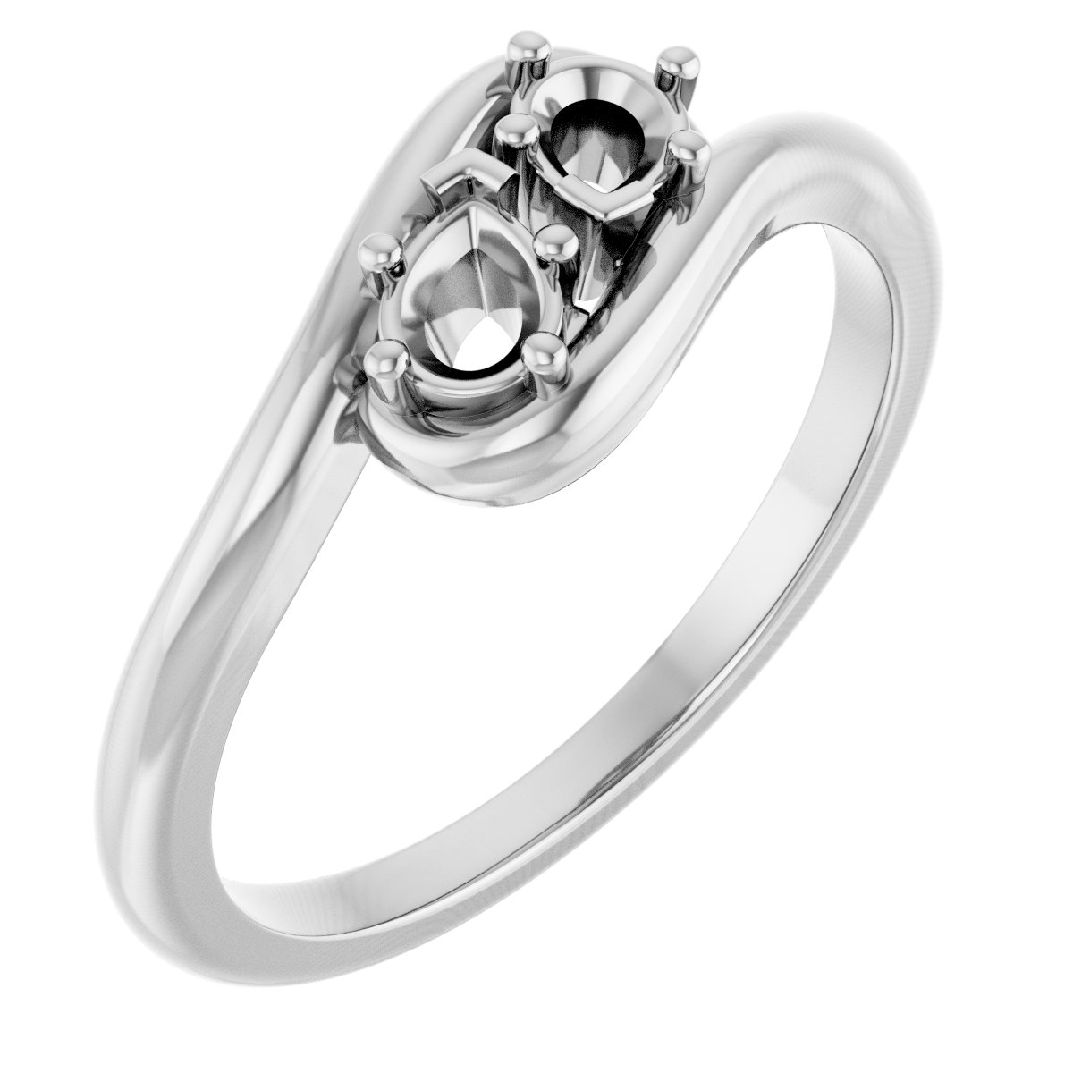 Two-Stone Bypass Ring