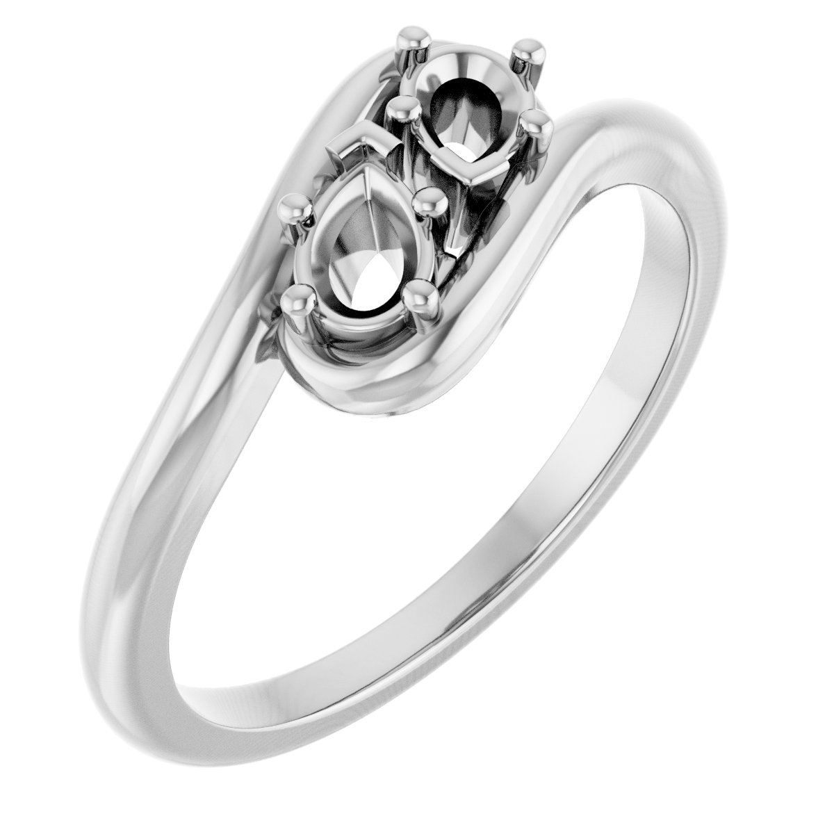 Two-Stone Bypass Ring