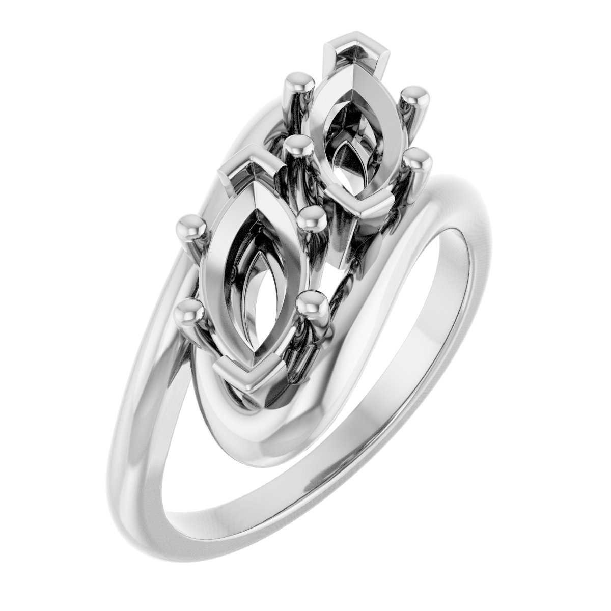 Two-Stone Bypass Ring