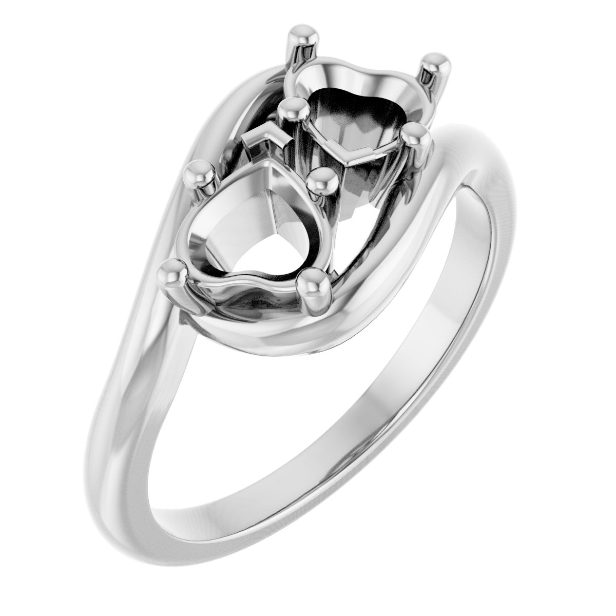 Two-Stone Bypass Ring