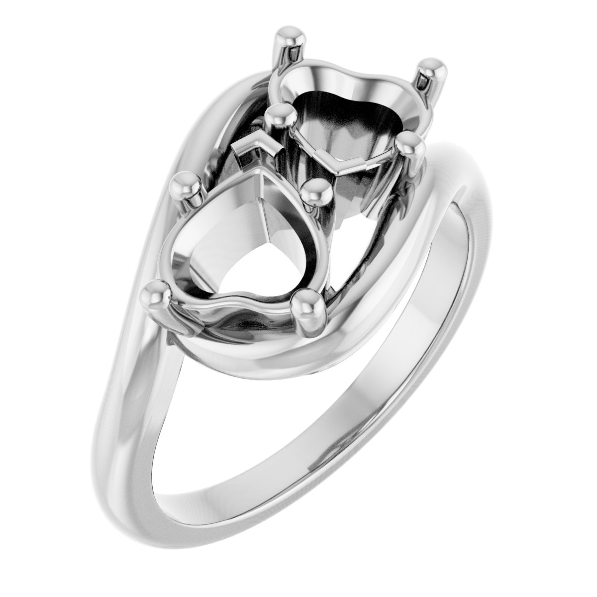 Two-Stone Bypass Ring