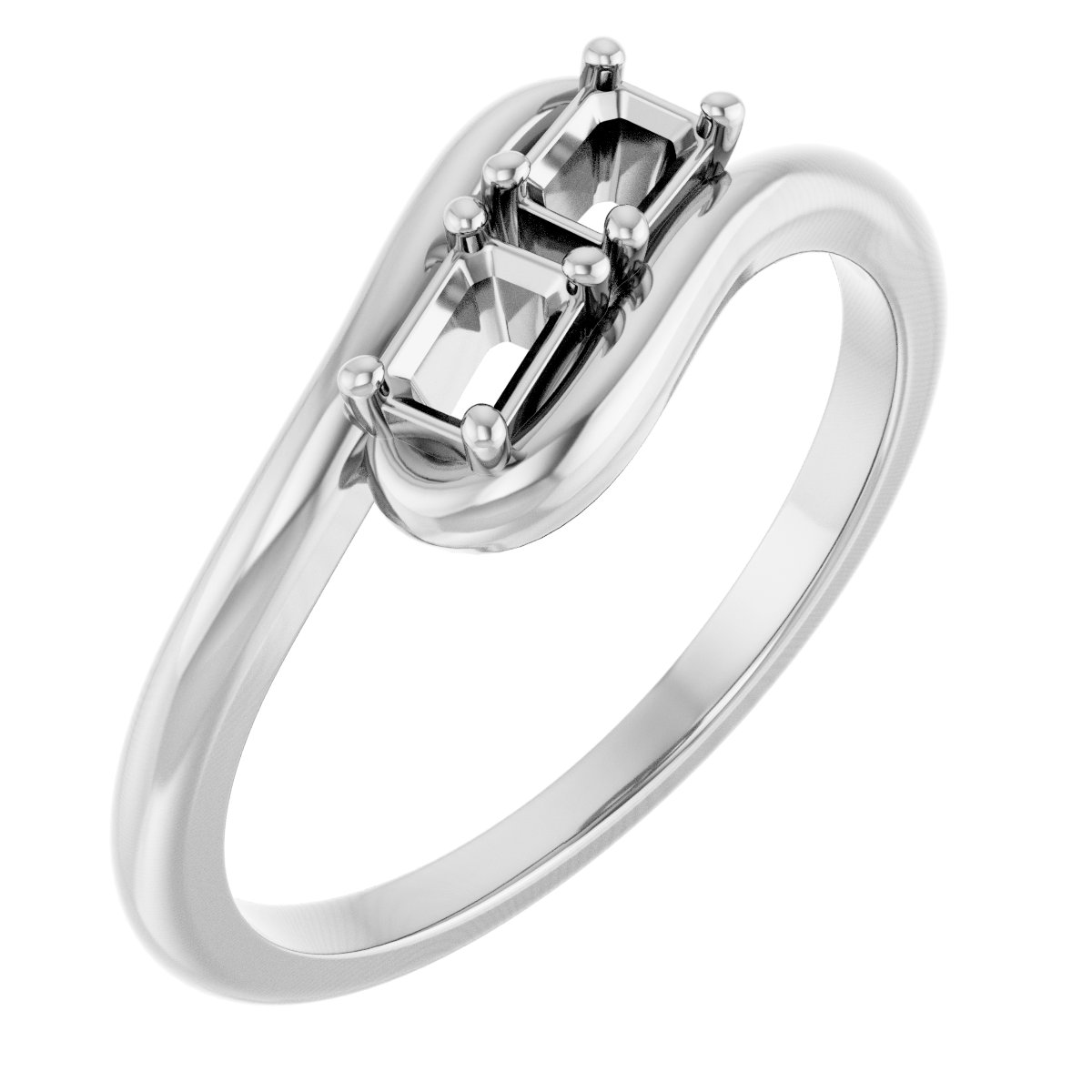 Two-Stone Bypass Ring