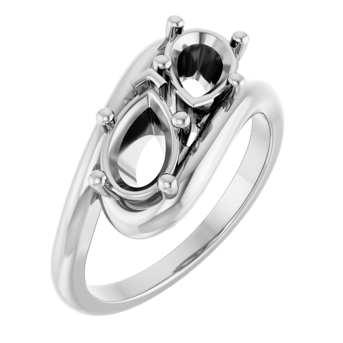 Two-Stone Bypass Ring