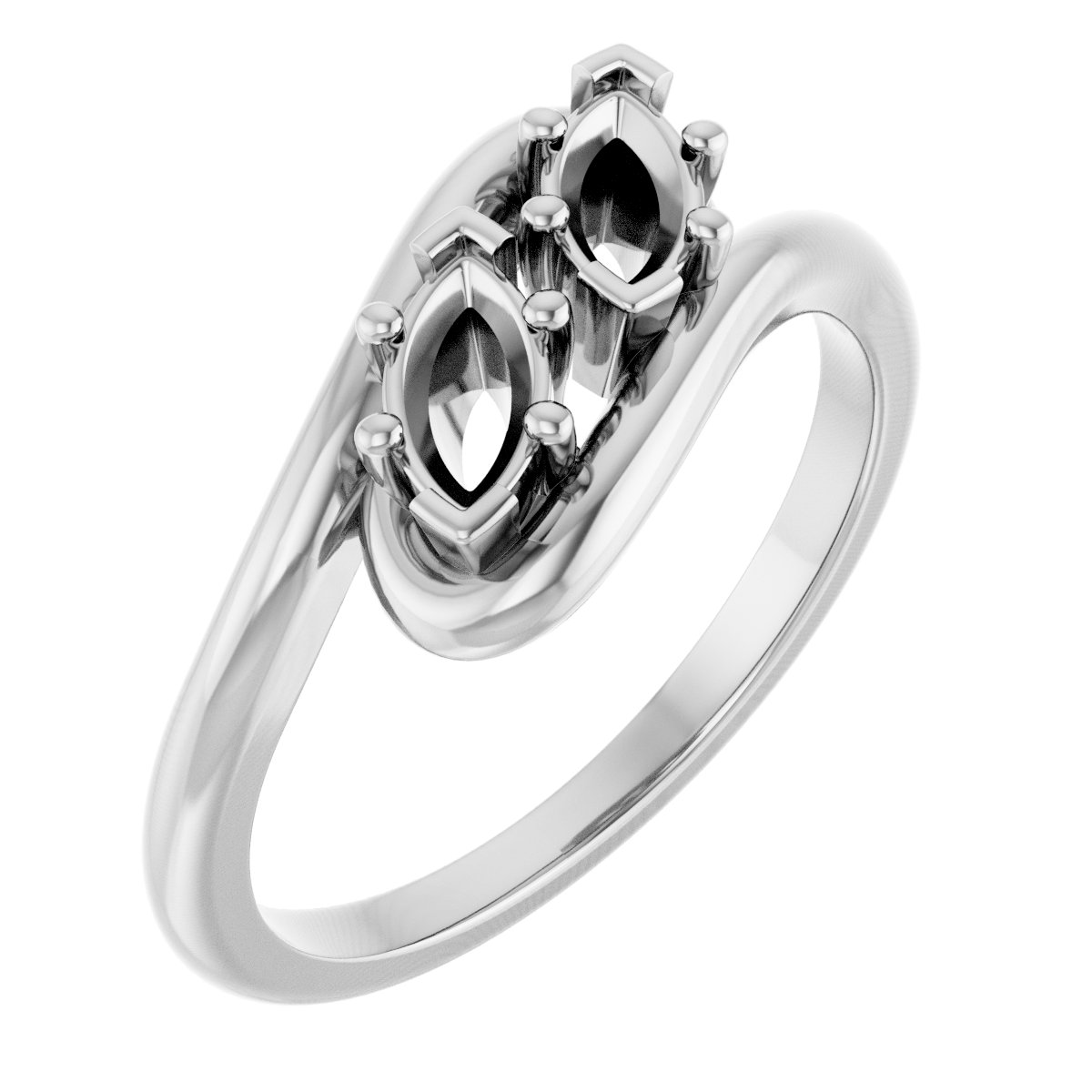 Two-Stone Bypass Ring