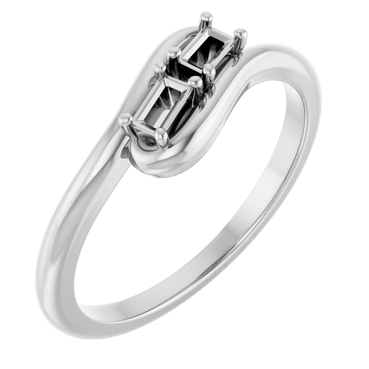 Two-Stone Bypass Ring