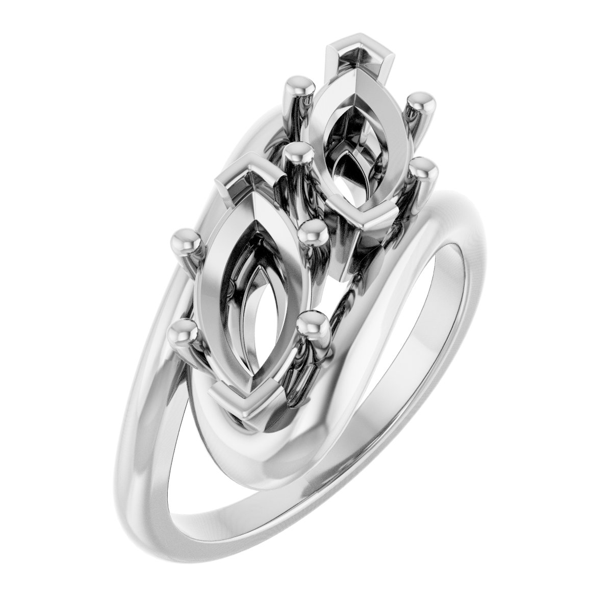Two-Stone Bypass Ring