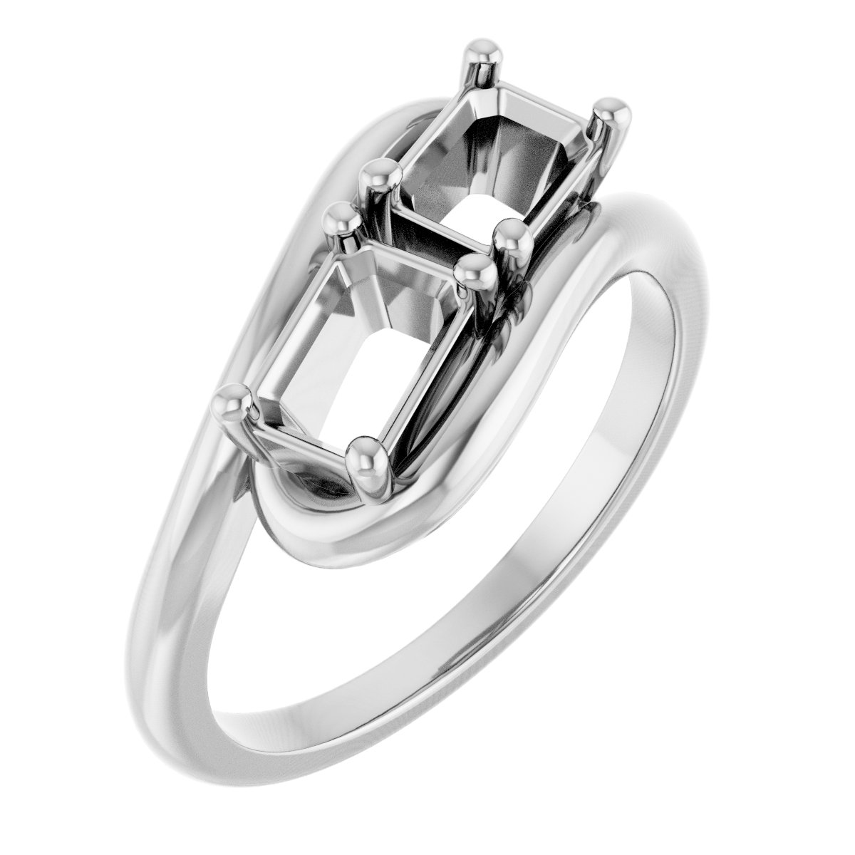 Two-Stone Bypass Ring