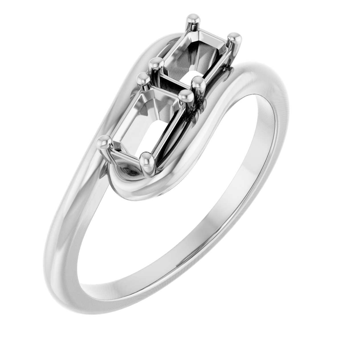 Two-Stone Bypass Ring