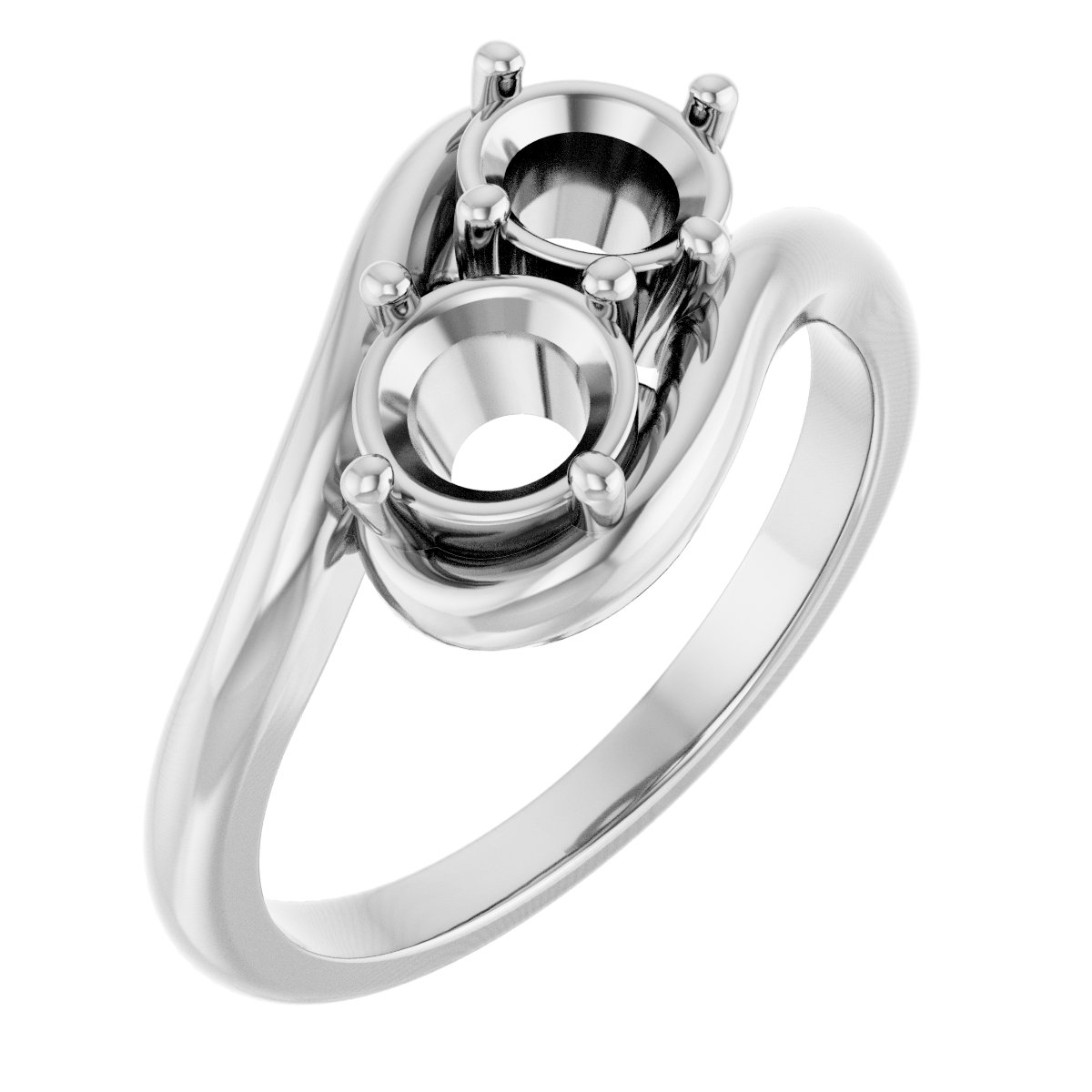 Two-Stone Bypass Ring